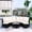 beige,5pcs, variant on enyopro Outdoor Wicker Patio Conversation Set, 5-Piece Patio Sectional Sofa Furniture Set, Half-Moon PE Rattan Sofa Set W/ Soft Cushions & Tea Table, Patio Furniture Set for Porch Deck Garden, T477