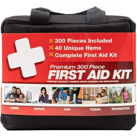 Professional 300 Piece (40 Unique Items) First Aid Kit | Emergency Medical Kits