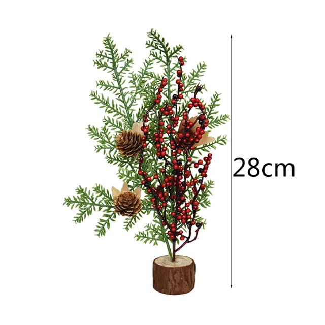 Mini árbol de Navidad pequeño, decoración de escritorio, árbol de aguja de cedro, decoración del hogar de Año Nuevo, adorno de Navidad artesanal