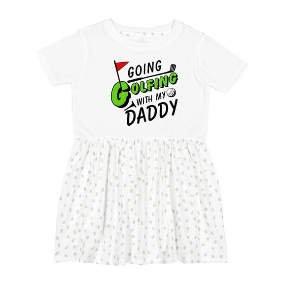 Inktastic Going Golfing with My Daddy- Kids Golf Girls Toddler Dress