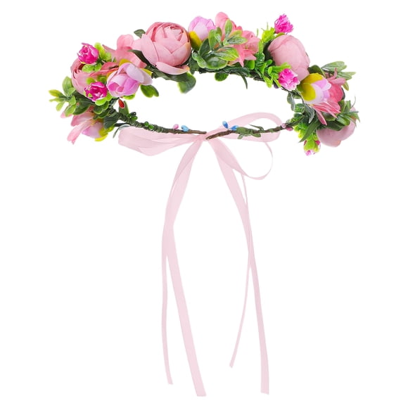 GOOHOCHY 1 Pce de Coiffeuse pour Mariage, Couronne de Roses Simulées, Diadème