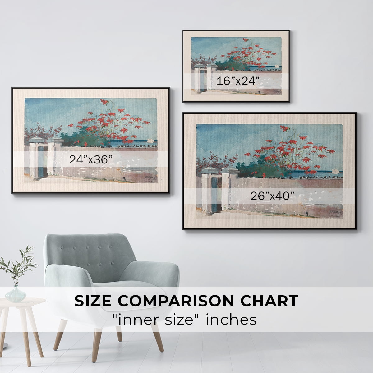 Vintage Botanical Print-LXX By Wexford Home Framed in Black Wood Gallery Wrapped Canvas 27 in. x 41 in.