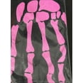 thumbnail image 5 of Black and Pink Bone Fingerless Gloves Child Halloween Accessory, 5 of 5