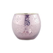 Weddingstar 9550-04 Small Glass Globe Votive Holder with Reflective Lace Pattern  Lavender