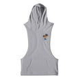 thumbnail image 6 of Moxiu Men's Workout Hooded Tank Tops Sports Training Sleeveless Hawaii Graphic Gym Hoodies Fitness Bodybuilding Cut Off Muscle Shirts 2025 Gray,XL, 6 of 7