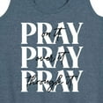 thumbnail image 3 of Instant Message - Pray On It, Pray Over It, Pray Through It - Women's Racerback Tank Top, 3 of 6