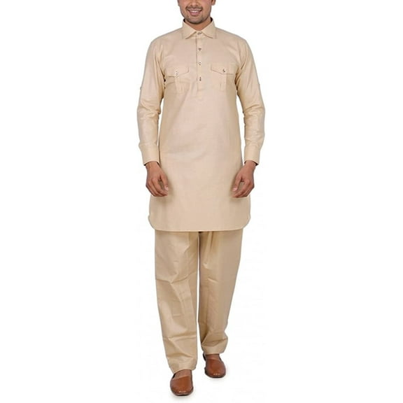 Royal Mens Linen Pathani Suit