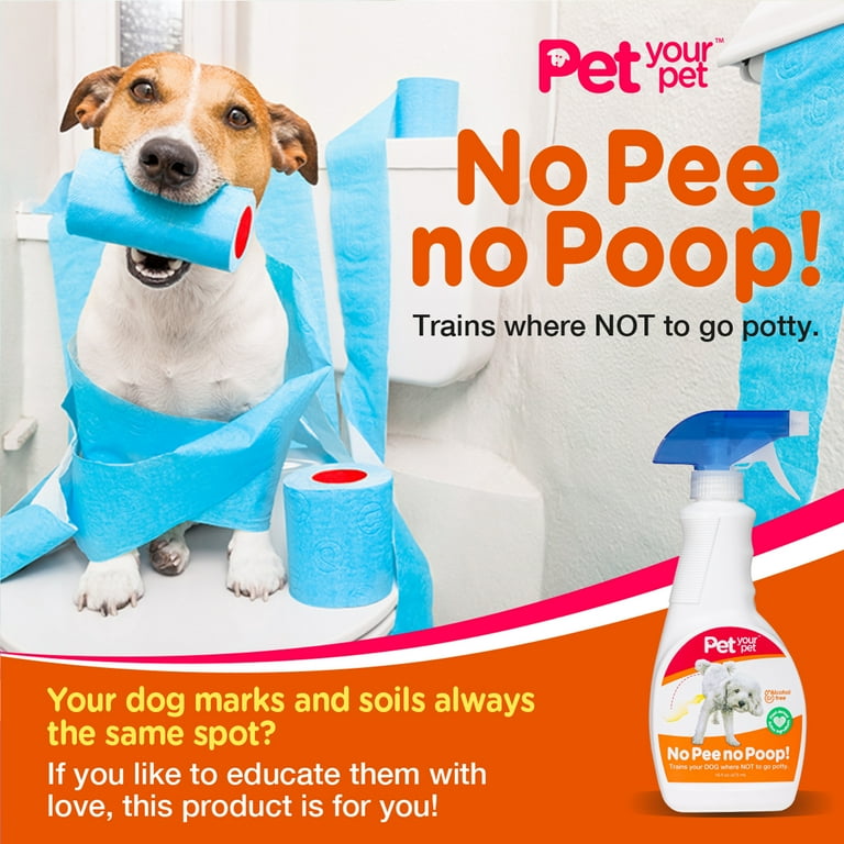 Pet Your Pet No Pee No Poop Spray for Dogs, 16 fl oz, Safe for