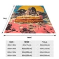 thumbnail image 3 of Pofeuu Psychedelic Band Hotdog Art Print Ultra-Soft Micro Fleece Blanket,for Bed Or Sofa,All Season Throw Blankets Flannel Blanket-80"x60", 3 of 7