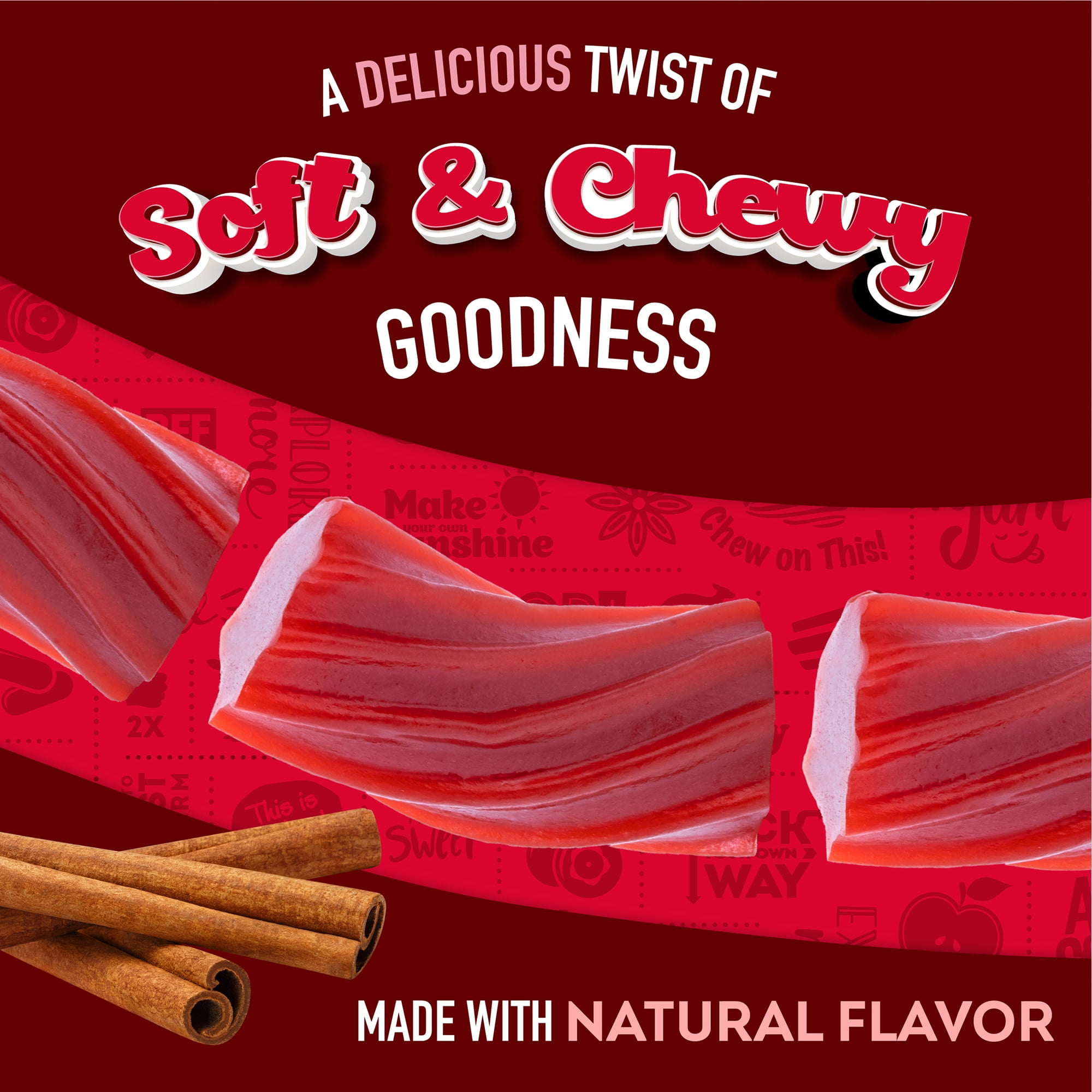 Wiley Wallaby Licorice 24 Ounce Classic Gourmet Soft & Chewy Australian Cinnamon Licorice Candy Twists, 2 Pack