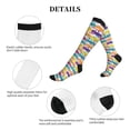 thumbnail image 5 of Lsque Colorful Car Pattern Sport Compression Socks for Men & Women 15-20 mmHg Knee High Nurse Pregnant Running Medical and Travel Athletic, 5 of 6