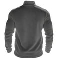 thumbnail image 5 of AWZXDE Men's Quarter Zip Stand Collar Sweatshirt for Outdoor, Lightweight Pullover, Hiking Climbing Top Grey,XXL, 5 of 9