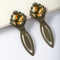 thumbnail image 3 of Oranges Elegant Vintage Copper Lace Bookmarks - Set of 2, Stainless Steel Reading Accessories, 3 of 5
