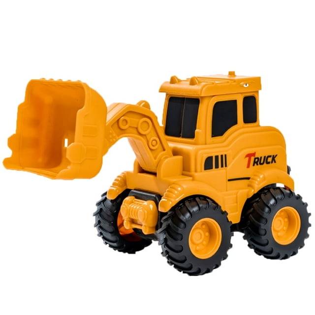 1/6PCS Engineering Vehicle Toys Press Sliding Simulation Excavator Bulldozer Doll Children Model Educational Toy Kids Puzzle
