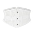 thumbnail image 2 of XUNKUSGA Corset Belt For Women Gothic Sheer Lace Fishbone Waist Cincher Classic Front Hook Boned Corset Shapewear Daily Underbust Bustier,XS, 2 of 6