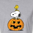 thumbnail image 3 of Peanuts - Snoopy Woodstock Pumpkin - Juniors Cropped Cotton Blend T-Shirt, 3 of 6