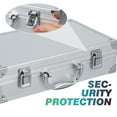 thumbnail image 3 of CRAFTHROU Small Tool Boxes Aluminum Alloy Toolbox Silver 1Set For Indoor Home Organization, 3 of 6