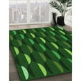 thumbnail image 2 of Ahgly Company Indoor Square Patterned Dark Forest Green Area Rugs, 5' Square, 2 of 6