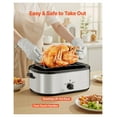 thumbnail image 5 of Electric Roaster Oven 24QT, Turkey Roaster Pan 150-450°F, Buffet Server, Self-Basting Lid, Defrost & Warm Function, Ideal for Holiday Cooking, 5 of 9