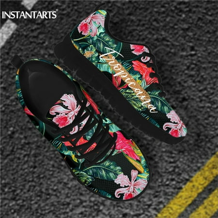 

Sneakers Women 2021 Hawaiian Hibiscus Print Casual Woman Flats Summer Floral Design Breath Flat Shoes For Women s Zapatos Mujer