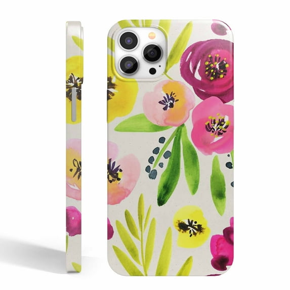 Tobelint Summer Flower Case for iPhone 12 Pro,Aesthetic Colourful Floral Pattern Bumper Case Cover