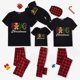 thumbnail image 1 of Pijamas familiares a juego de Navidad, conjunto de pijamas negros de Navidad, hombre de jengibre, amor, 1 of 4