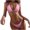 Pink, variant on Staron Women's Bikini Swimsuit High Waist Retro Halter Split Beachwear Set with Removable Pads Print Two Piece Bathing Suit, Yellow S