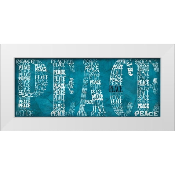 Wolk, Lisa 24x12 White Modern Wood Framed Museum Art Print Titled - Peace