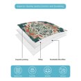 thumbnail image 5 of Teal Green Boho Boho Queen Size Down Alternative Comforter, Lightweight Comforter Quilt Bedding Set with Pillow Shams Abstract Medieval Vintage Floral All Seasons Bed Comforter Duvet Insert 90"x96", 5 of 7