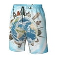thumbnail image 4 of Pofeuu World Travel Prin Men's Swim Trunks Quick Dry Bathing Suit Swimming Board Shorts Mesh Lining Beach Swimwear-3X-Large, 4 of 6