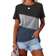 thumbnail image 3 of Camiseta de cuello redondo, camiseta de cuello redondo, camiseta informal de manga corta y cuello redondo, diseño fácil de usar, 3 of 4