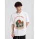thumbnail image 1 of Men'S Casual Crew Neck T-Shirt, Polyester Knit Fabric with Slight Stretch, Regular Fit, with Arizona Desert Oasis Graphic Print, for Summer Tee, 1 of 6