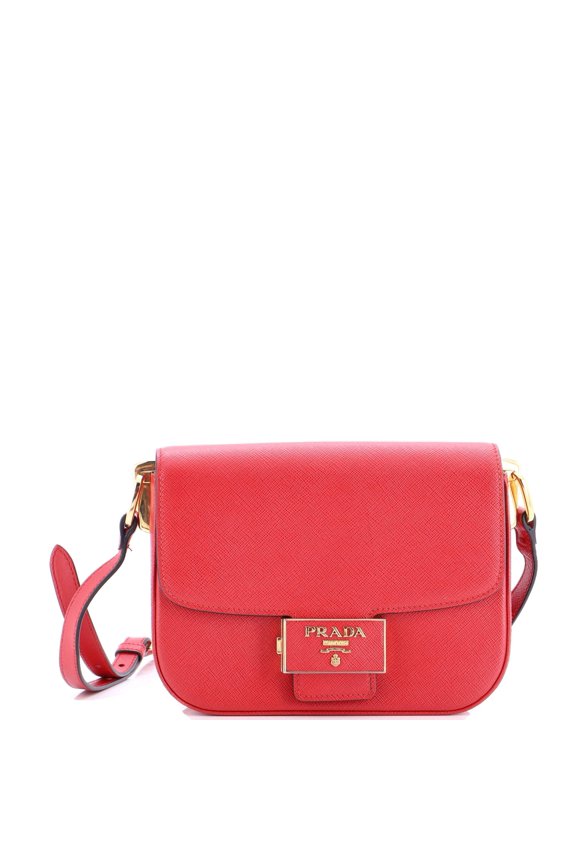 Pre-Owned Embleme Flap Bag Saffiano Leather Small By Rebag