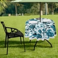 thumbnail image 7 of Coolnut 60" Paisley Flower Outdoor Round Tablecloth, Waterproof Spillproof Polyester Fabric Table Cover with Zipper Umbrella Hole for Patio Garden Dining Party, 7 of 7