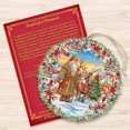 thumbnail image 3 of Designocracy 8611066 5 x 5.5 x 0.25 in. Santas Magical Cottage Wreath Wooden Christmas Santa Snowman Decor Ornaments, 3 of 8