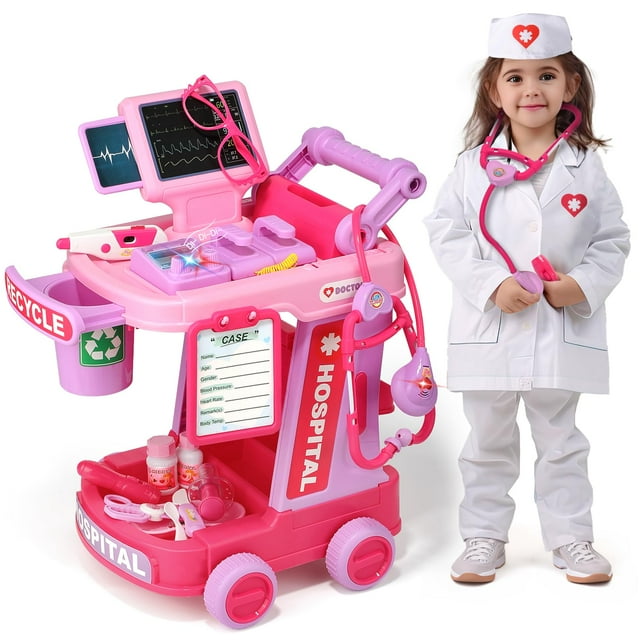 Kit médico Liberty para niños de 3 a 5 años con carrito, disfraz y más