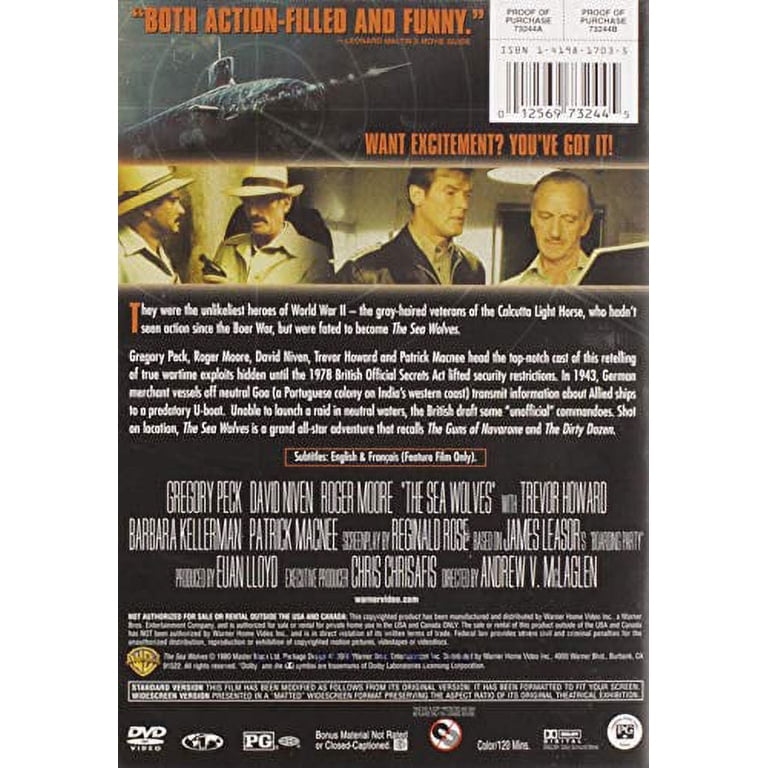 SDS, The Sea Wolves (DVD) with Amaray Case, WWII Adventure