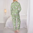 thumbnail image 3 of KLL Happy Frogs Print Women's Long Sleeve Pajamas with Pants Sleepwear Loungewear 2 Set-XX-Large, 3 of 8