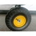 thumbnail image 4 of Qinaqin 900 Lbs Resistente Garden Carro con Removable Malla Sides Steel Utility cm de Anchoagon Ajustable Alturaandles y 10 inch Pneumatic Tires para Outdoor Lawn Camping Farm Yard, 4 of 4