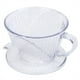 thumbnail image 1 of Taza con filtro para cafetera en forma de cono, reutilizable, para servir y verter (transparente), 1 of 11