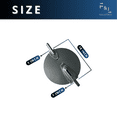 thumbnail image 2 of F&L Industries 18" Galvanized Duct Volume Damper with Quad Lever | FLD18 – Durable HVAC Airflow Control for Venting, Heating, Cooling & Exhaust Duct Applications, 2 of 10
