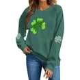 thumbnail image 1 of TaTaai Womens Crewneck Fleece Sweatshirt Long Sleeve St Patricks Day Print Casual Pullover Loose Fit Holiday Winter Top Gift, 1 of 6
