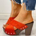 thumbnail image 2 of Women's Platform Heels Open Toe Slip on Heels for Women High Chunky Block Wedges Sandals Dressy Pumps Shoes Fashion Spring And Summer Women Sandals Open Toe Breathable Comfortable Slipper, 2 of 8