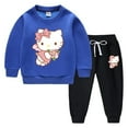 thumbnail image 3 of Hello Kitty otoño e invierno nuevos niños traje con capucha niños y niñas dibujos animados más terciopelo cálido pantalones de manga larga traje de dos piezas, 3 of 5