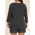 thumbnail image 5 of Daystry Womens Plus Size Pajama Sets 2 Piece Summer 3/4 Sleeve Tops Shorts with Pockets for Lounge Sleepwear L-4XL, 5 of 9