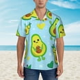 thumbnail image 2 of Disketp Hawaiian Shirts For Men,Cartoon Avocado Print Mens Casual Short Sleeve Button Down Shirts Beach Shirt, 2 of 7
