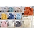 thumbnail image 4 of Fennco Styles Striped Knit Solid Fringe Throw Blanket 50" W x 60" L - Slate Soft Textured Light Weight Blanket for Sofa, Couch, Living Room and Bedroom Décor, 4 of 4