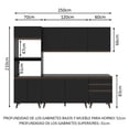 thumbnail image 2 of Cocina Integral Completa Modular Madesa Reims 250cm Negro 1, 2 of 4