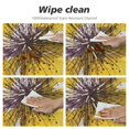 thumbnail image 4 of PIKWEEK  Round Fitted Tablecloth Art Yellow Flower Purple Leaves Table Cloth with Elastic Edged Waterproof Wipeable Round Table Cover for Patio Parties Outdoor Decor, 4 of 7