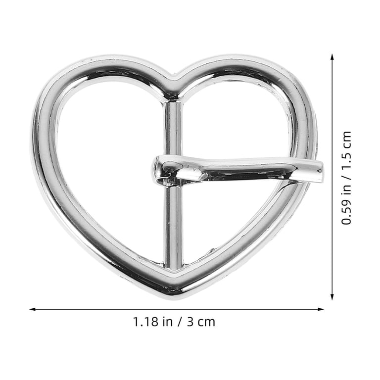OUNONA 10pcs Heart Belt Buckle Decorative Heart-Shaped Waist  display picture 1